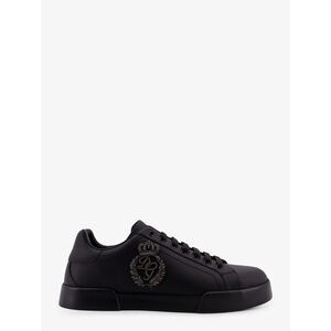 Dolce & Gabbana Men Leather Sneakers With Embossed Side Logo